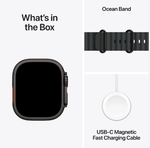 Apple Watch Ultra 2 (2024) 49mm Black Titanium Case with Black Ocean Band (One Size)