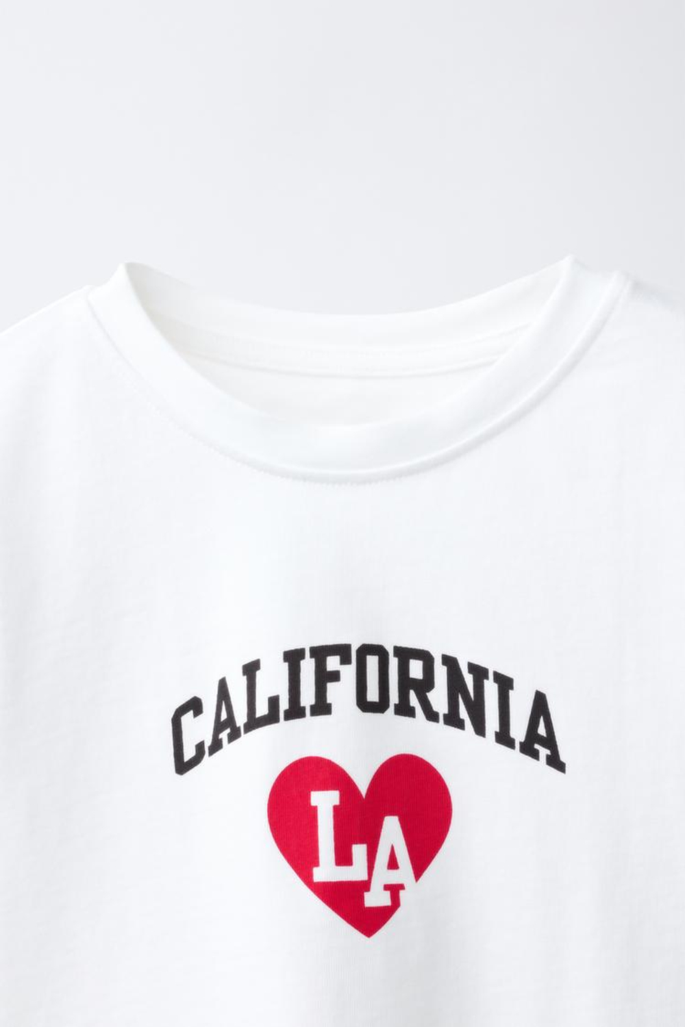 ZARA ФУТБОЛКА С НАДПИСЬЮ, БЕЛЫЙ