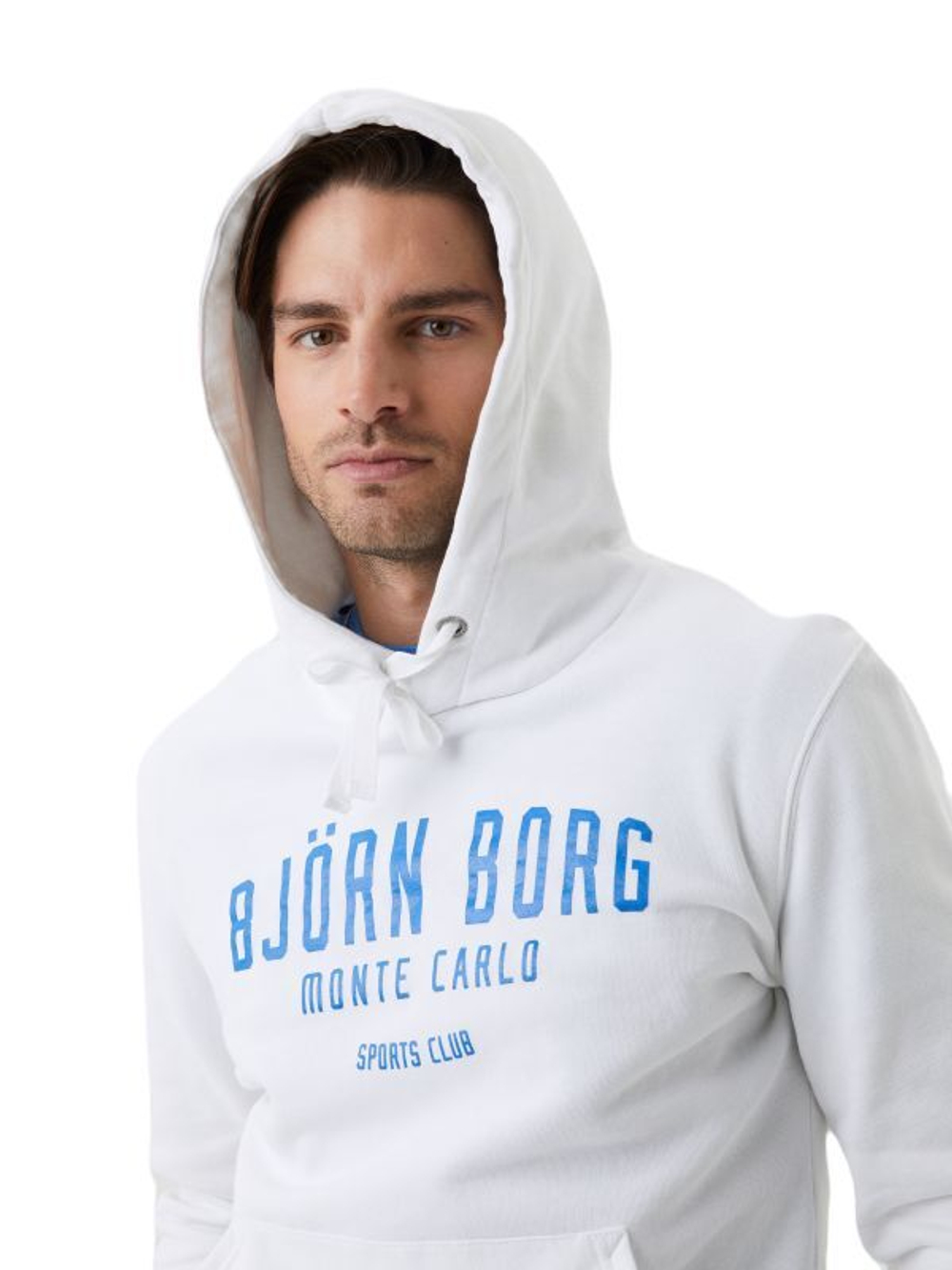 Мужская теннисная кофта Björn Borg Sthlm Hoodie - белый