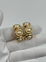 Клипсы полукольца с «жемчугом» Christian Dior