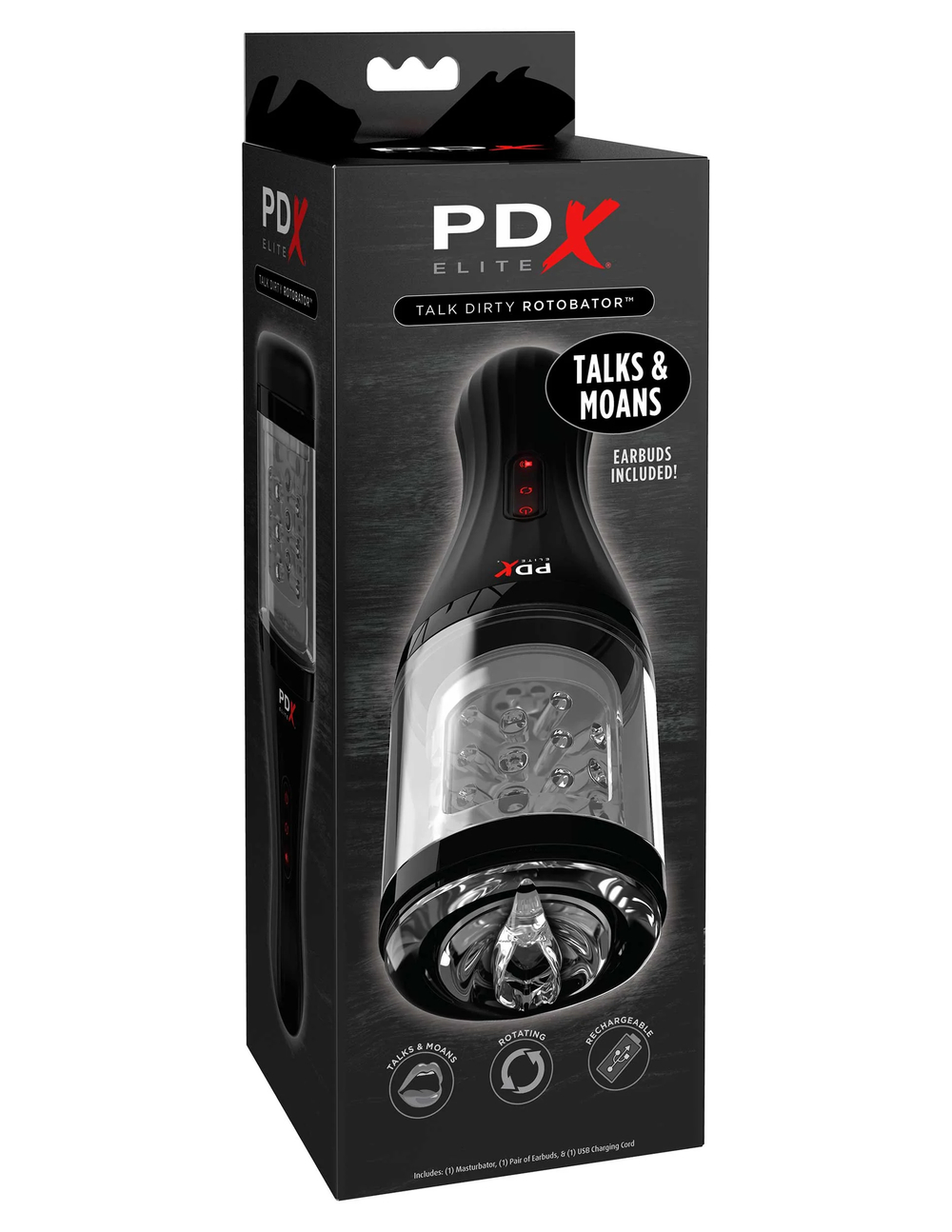Мастурбатор с вибрацией PDX ELITE Talk Dirty Rotobator Pipedream RD526PD
