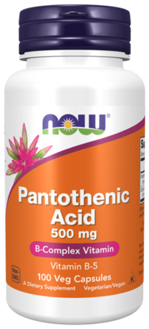 NOW Pantothenic Acid 500 мг 100 капсул