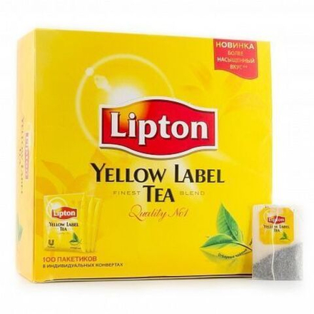 Чай Lipton черный 100 пакетиков