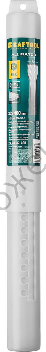 KRAFTOOL ALLIGATOR HEX 28 Зубило плоское 32 х 400 мм