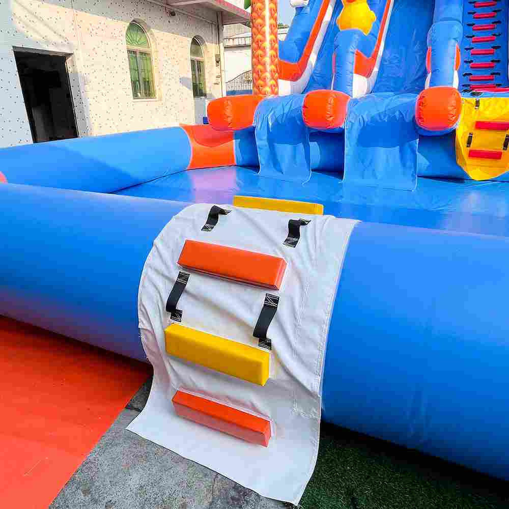 Надувная водная горка с бассейном «Весёлый прибой», 15*8*6,7 м