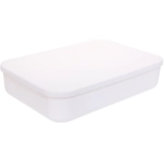 Корзина - органайзер с крышкой для хранения «БИСКОТТИ», цвет белый, 36.5*26.5*8.5см