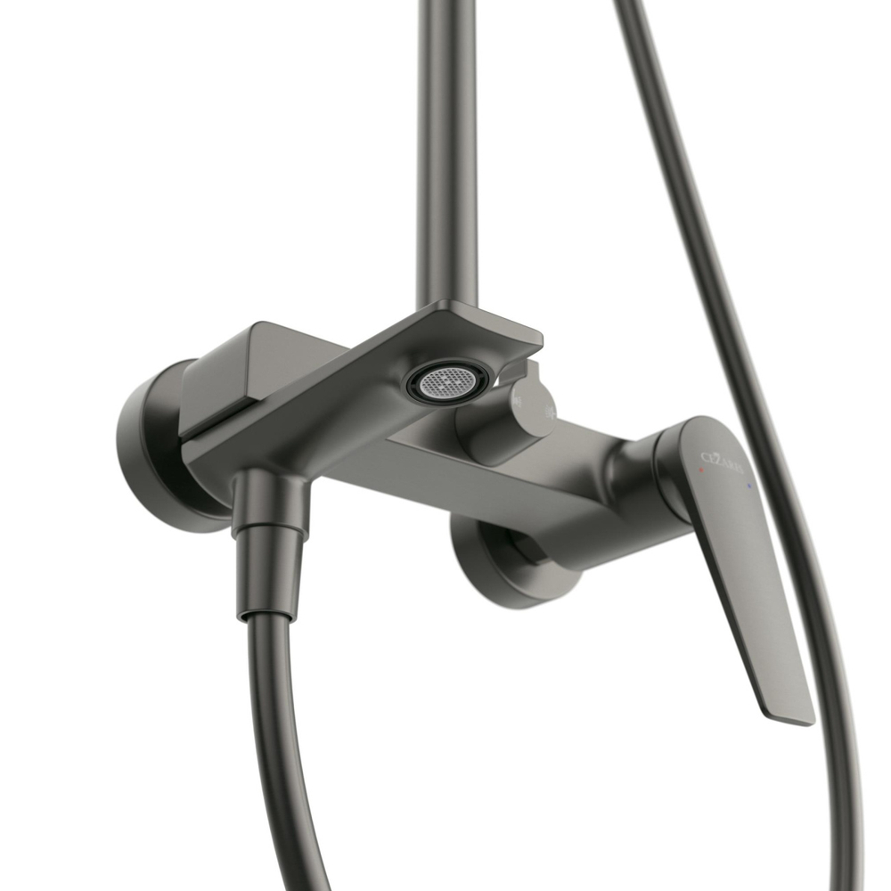 Душевая стойка Cezares со смесителем и изливом LINER-CVD-GM