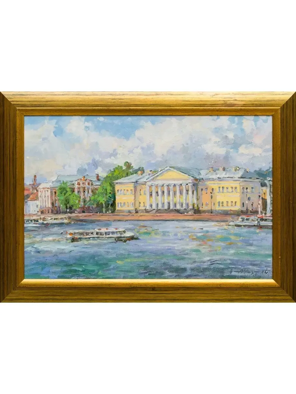 Картина маслом Большая Нева Русанов