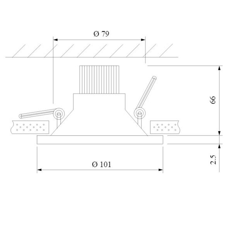 Встраиваемый светодиодный светильник Elektrostandard 15267/LED 7W 4200K черный/черный a055722