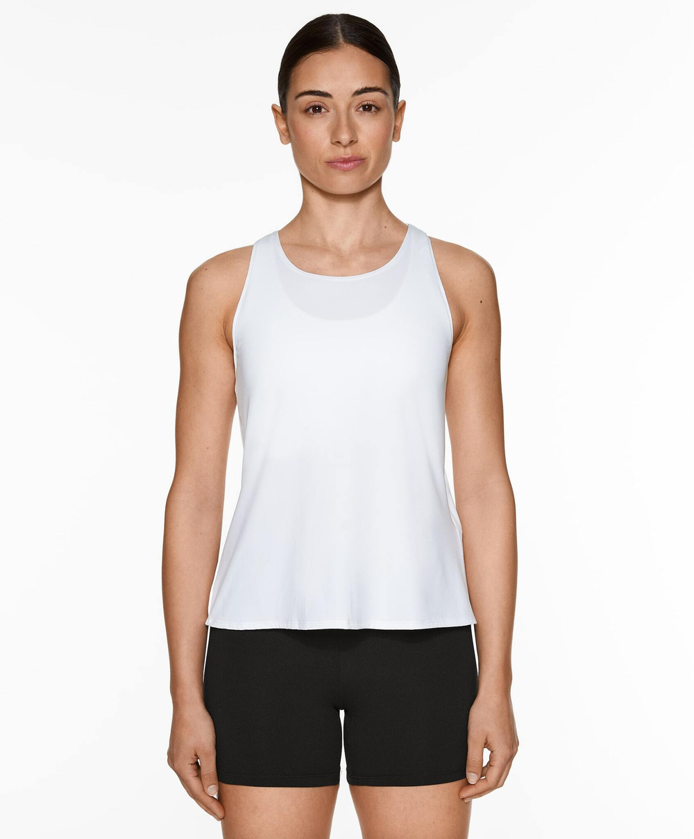 Oysho Футболка комфортлюкс с перекрестной спиной, белый