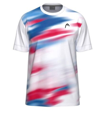 Мужская теннисная футболка Head Blur - white/royal/red