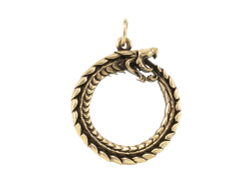 Амулет-кулон Уроборос "Змей глотающий свой хвост" из бронзы RH00571