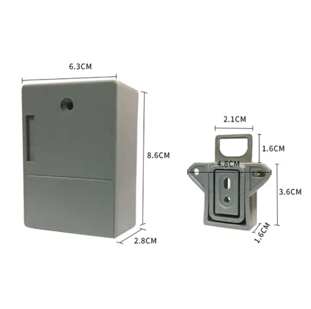 Электронный дверной замок для шкафа, ящика (скрытый) 125 кГц EM RFID , 2xАА питание