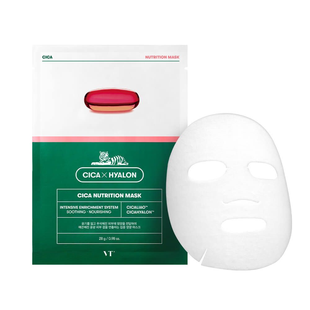 VT Cosmetics Cica Hyalon Cica Nutrition Mask успокаивающая питательная тканевая маска с пептидами