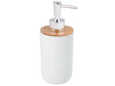 Дозатор для жидкого мыла "Бамбук" (белый)