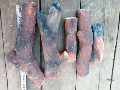 дрова керамические для биокамина, сосна большие.