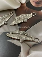 Пуллер для молнии / подвеска "Губы" серебристый Скиап.