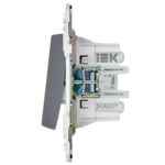 SKANDY Выключатель 2-клавишный перекрестный 10А SK-V06Gr серый IEK