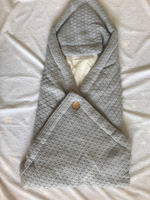 Конверт на выписку вязаный с подкладом "Loom" (Цвет: Черный, Размер: 80)