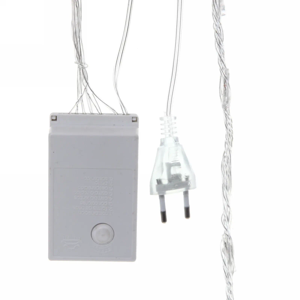 Гирлянда для дома ЗАНАВЕС «Водопад Созвездие» ш2м* в3м 624 лампы LED, прозрачн. пров, IP-40. Белый