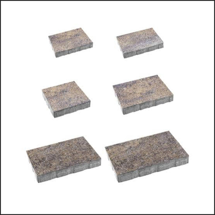 Тротуарная плитка АНТАРА Б.1.АН.6, комплект из 6 видов плит Искусственный камень Доломит