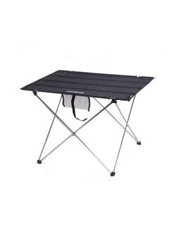Стол туристический Naturehike алюминиевый, 75х50х52 см, складной, черный