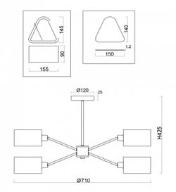 Люстра на штанге Freya Brianne FR5040PL-06CH
