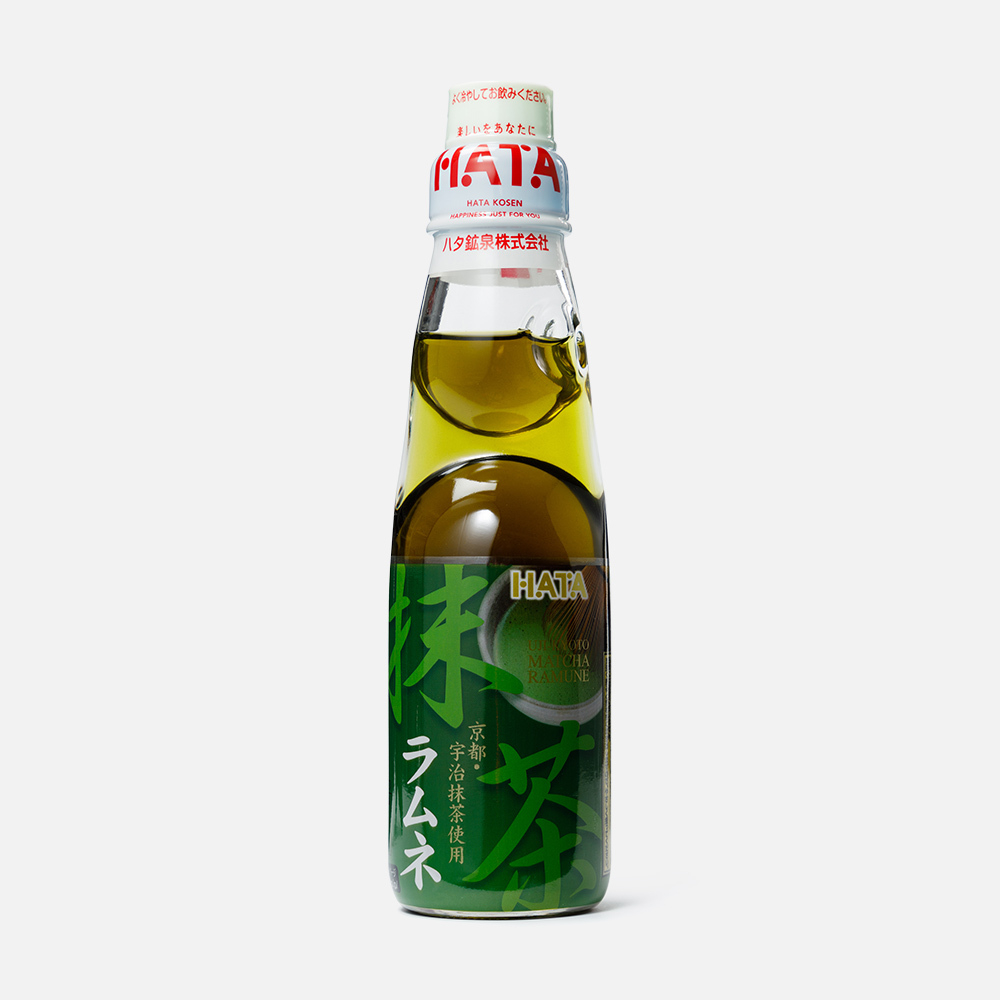 Напиток Hata Ramune газированный, со вкусом зелёного чая матча, 200 мл