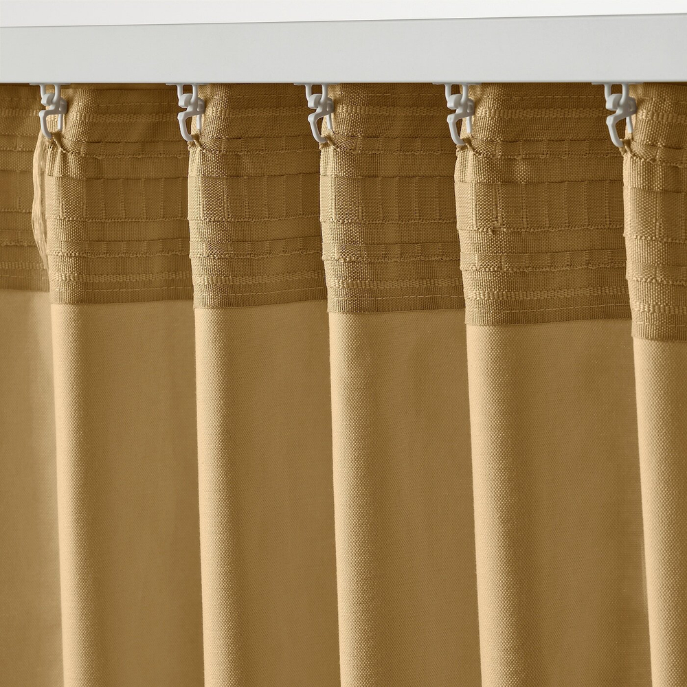IKEA SANELA  (ИКЕА САНЕЛА)  -  Штора, 2 шт, на ленте/бежевый/желтый, 140x300 см
