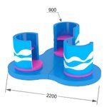 Детская карусель с сиденьями "Чашечки"