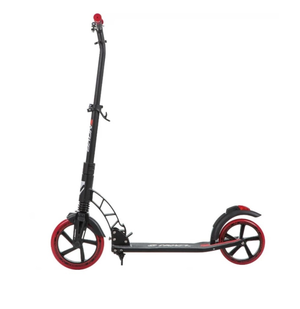 Самокат для детей  NOVATRACK DEFT, 230/200 мм, с фиксатором склад. рукоятей, черный