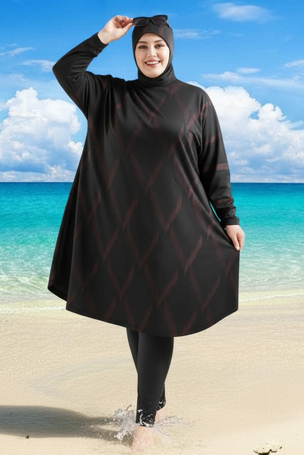 Купальный костюм 17277 ромбы