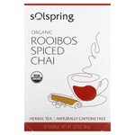 Dr. Mercola, Solospring®, органический травяной чай, ройбуш со специями, без кофеина, 18 чайных пакетиков, 36 г (1,27 унции)