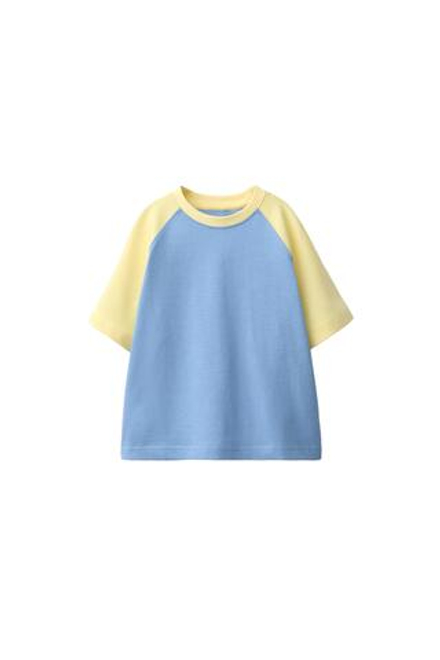 ZARA ФУТБОЛКА С РУКАВАМИ РЕГЛАН, ГОЛУБОЙ