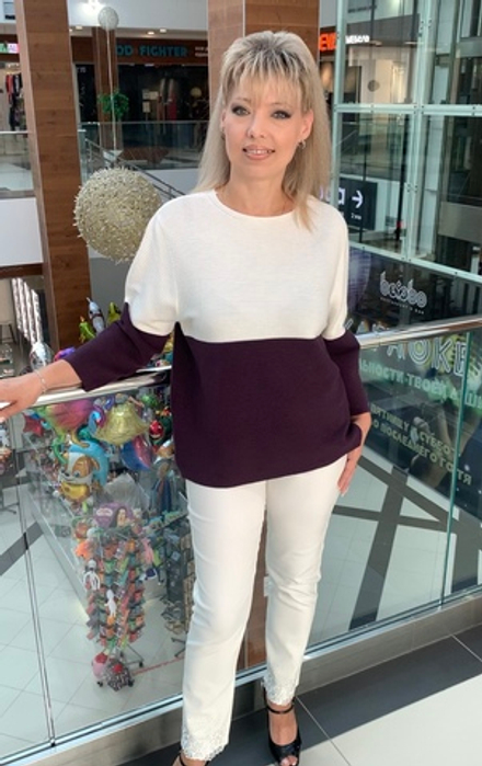 Джемпер комбинированной расцветки