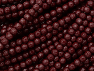 Нить бусин из гематита "Спелая вишня" 3мм, огранка