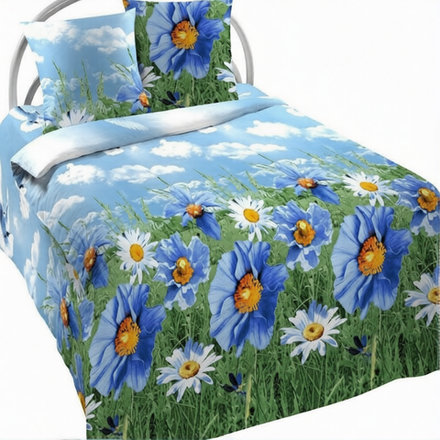 Комплект постельного белья "П37. ЛЕТНИЙ ДЕНЬ", бязь Шуйская Премиум, 100% хлопок.