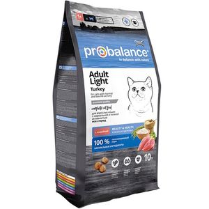 Сухой корм Probalance Adult Light Turkey для кошек с нормальной и низкой активностью с индейкой