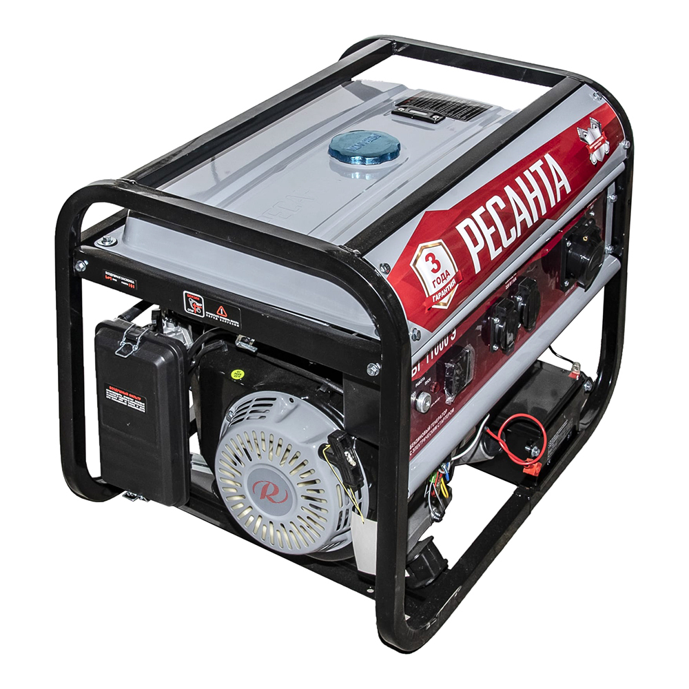 Электрогенератор бензиновый однофазный Ресанта БГ 11000 Э