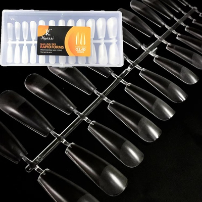 Типсы гелевые для наращивания ногтей Kyassi в боксе 240 шт Балерина матовые