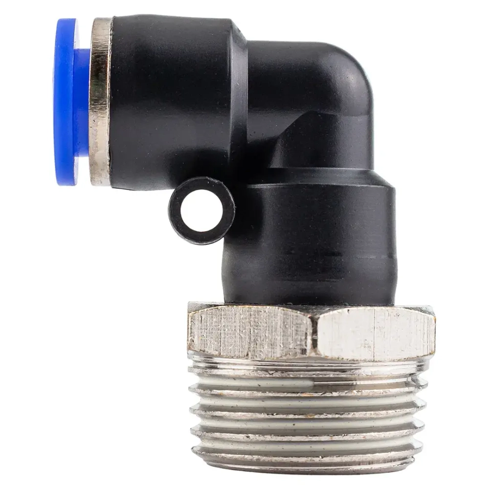 Фитинг угловой для пластиковых трубок 8мм с наружной резьбой 1/2'' Forsage F-SPL08-04