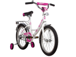 Велосипед NOVATRACK 18" URBAN  белый, тормоз нож, крылья и багажник хром,  защита А-тип