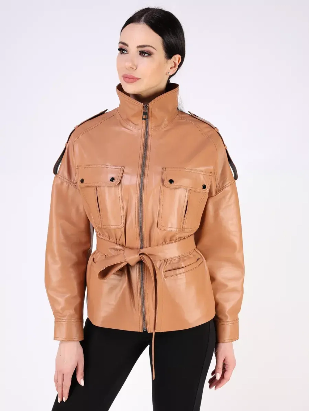 Кожаная куртка осенняя