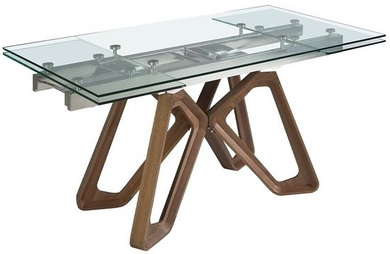 Раздвижной обеденный стол 1122/MC22078DT из закаленного стекла 160/200/240 х 90