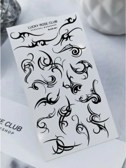 Lucky Rose Слайдеры наклейки для длинных ногтей 401