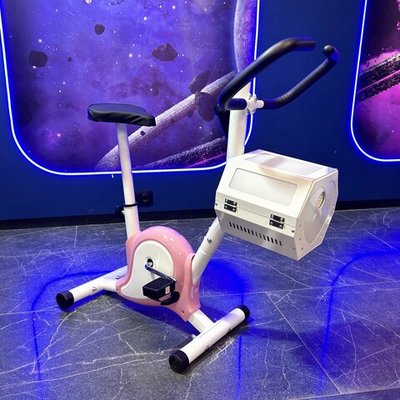 Детский велотренажер с мыльными пузырями