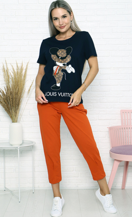 Пижама женская штаны 7/8+футболка ТК-3807