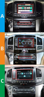 рамка TOYOTA Land Cruiser 200 2007-2015 top для монитора LUX ONE KB-KP-T1206FW-B