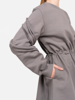 Платье мини из футера "Целина". Серое