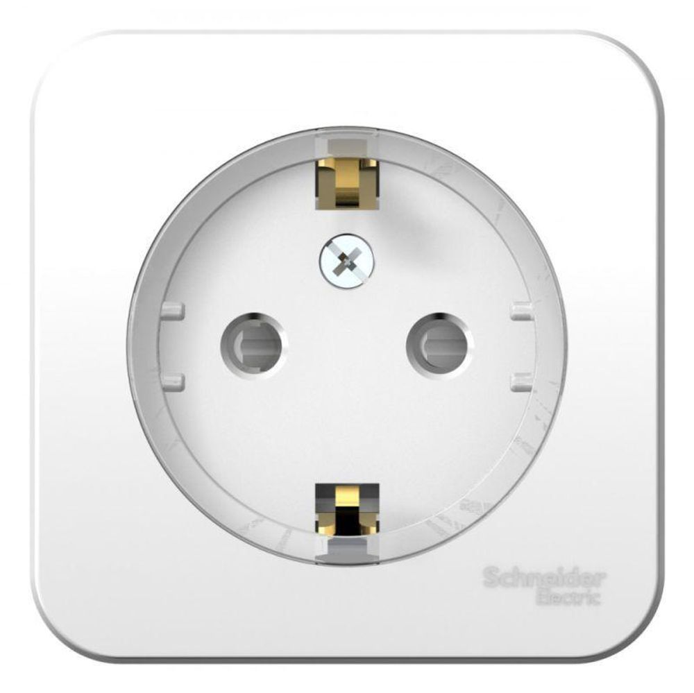 Розетка 1-м ОП Blanca 16А IP20 250В с заземл. защ. шторки с изолир. пластиной (компакт) бел. SE BLNRA111111 Розетка 1-м ОП Blanca 16А IP20 250В с заземл. защ. шторки с изолир. пластиной (компакт) бел. SE BLNRA111111